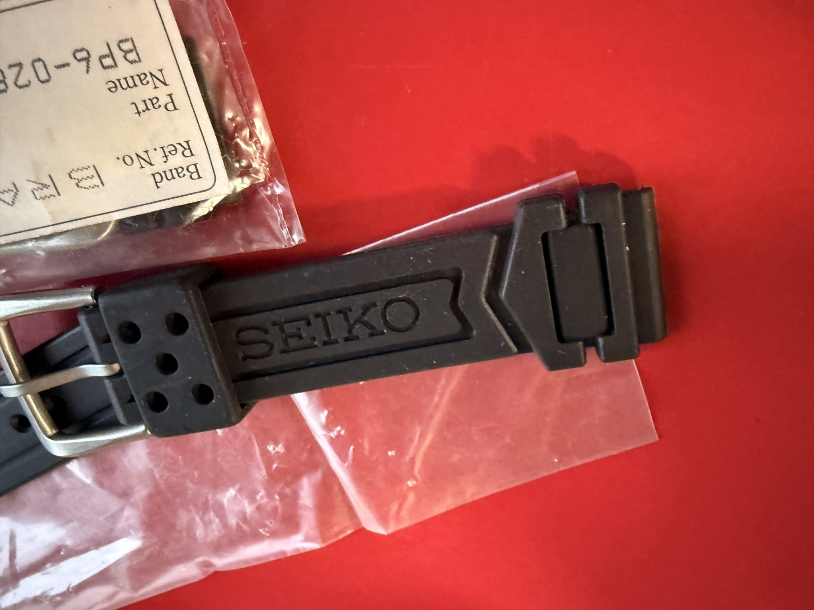 RARE 80’s NEW Seiko Men’s Watch Band Strap Black Japan B 20 # BRA53J 21.5mm