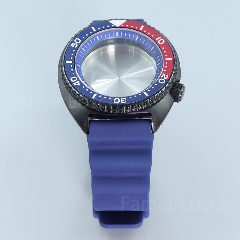 45mm Modify Seiko Skx009 Mod Watch Case+Blue Strap 10ATM For Seiko NH34 35 36 38