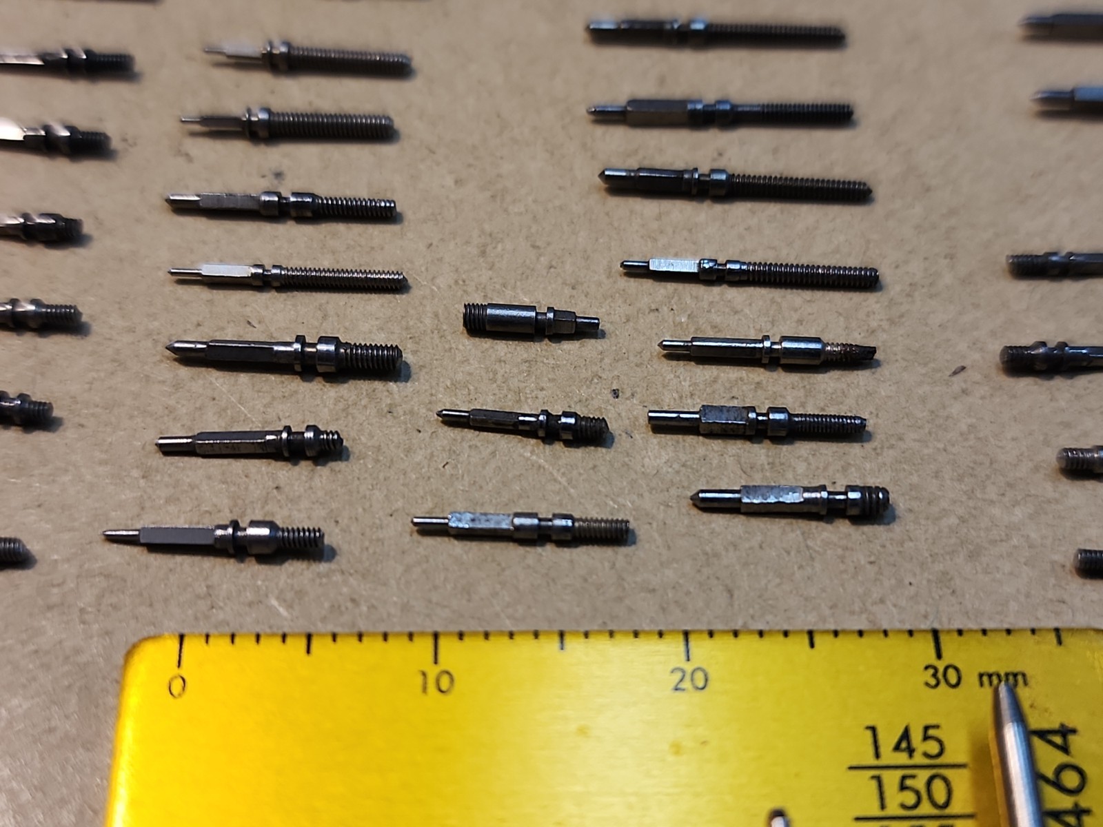 Lot Of 56 Mixed Wristwatch Winding/Setting Stems-Variety Of Types And Tap Sizes