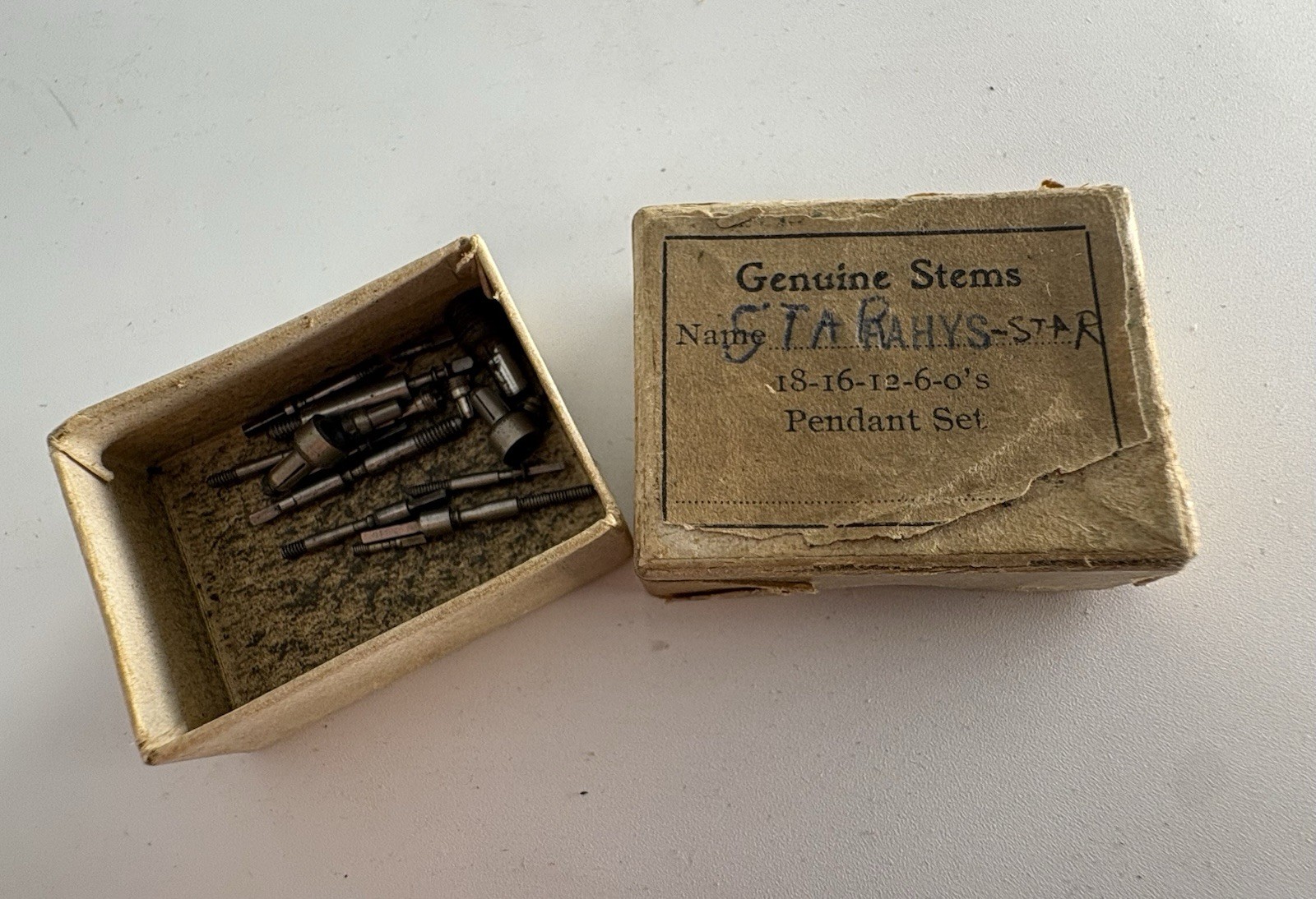 Vintage Lot Of Assorted Watch Brand Replacement Stems, Sleeves and 14k GF Crowns