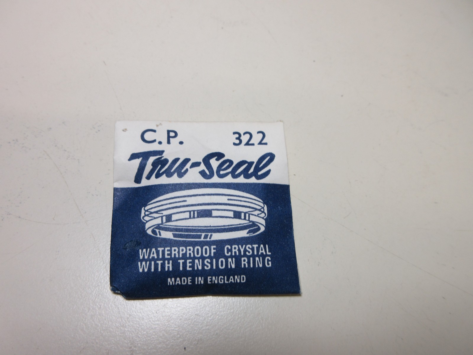 TRU SEAL ROUND WATCH CRYSTAL CP 322 WATERPROOF WATCHMAKER REPLACEMENT PART #354