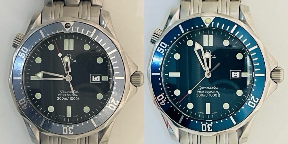 Omega Seamaster Professional 300m Bezel Insert Blue Full-size Watch James Bond