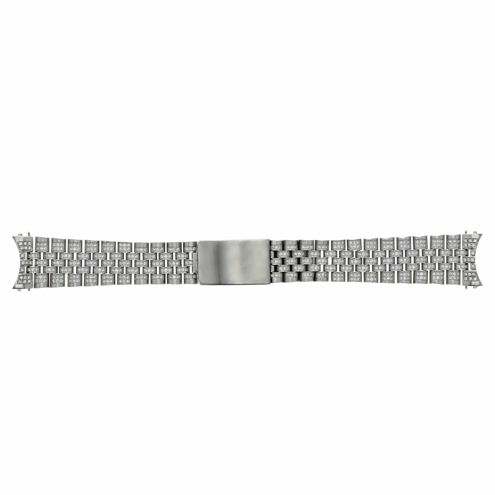 ALL NATURAL DIAMOND SS STEEL JUBILEE WATCH BAND ROLEX 4.65CT 16000 16014 16030