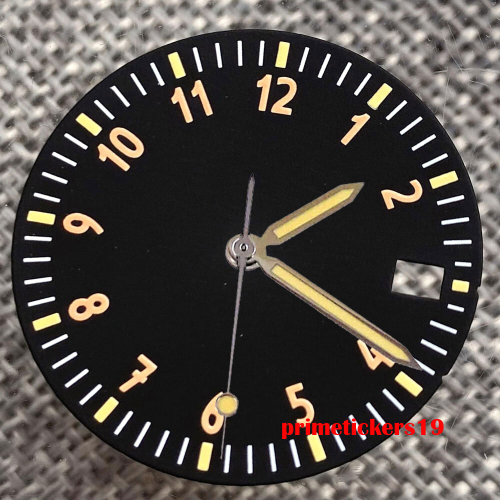 Luminous 29mm Watch Dial Face Date Window with Hands Fit NH35 Automatic Movement