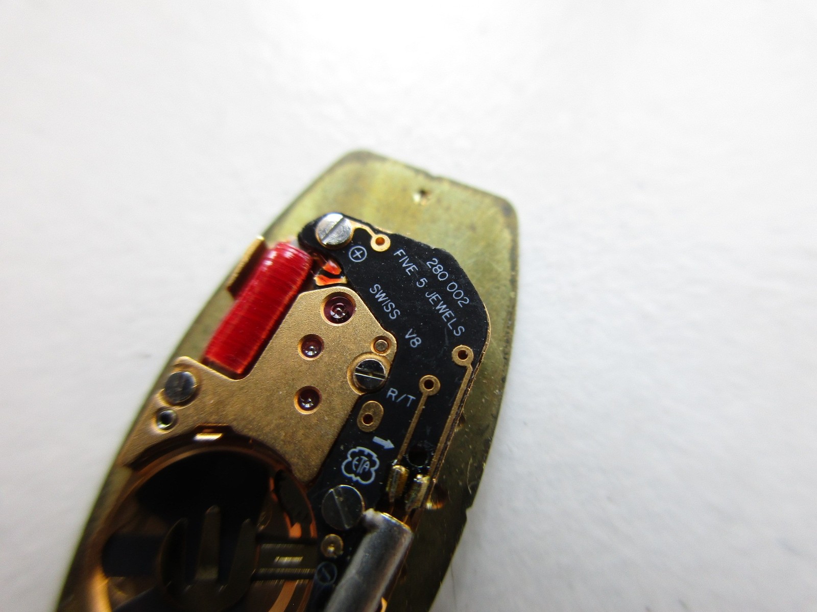 ETA cal. 280.002 Swiss quartz watch movement & dial – running