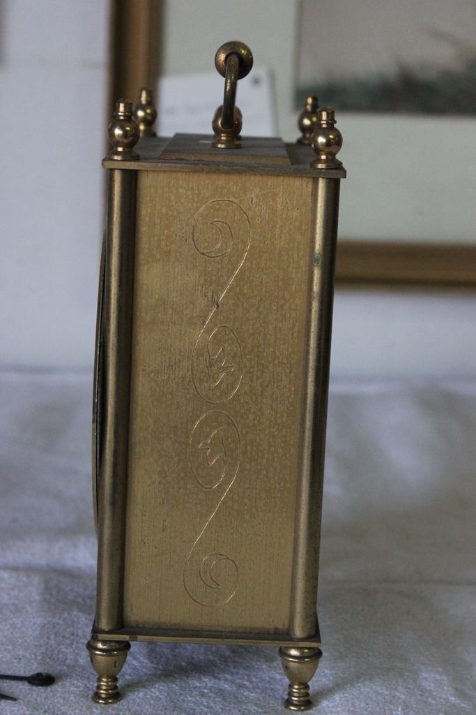 “SET THOMAS” VINTAGE BRASS WATCH / PENDULUM NO MECHANISM