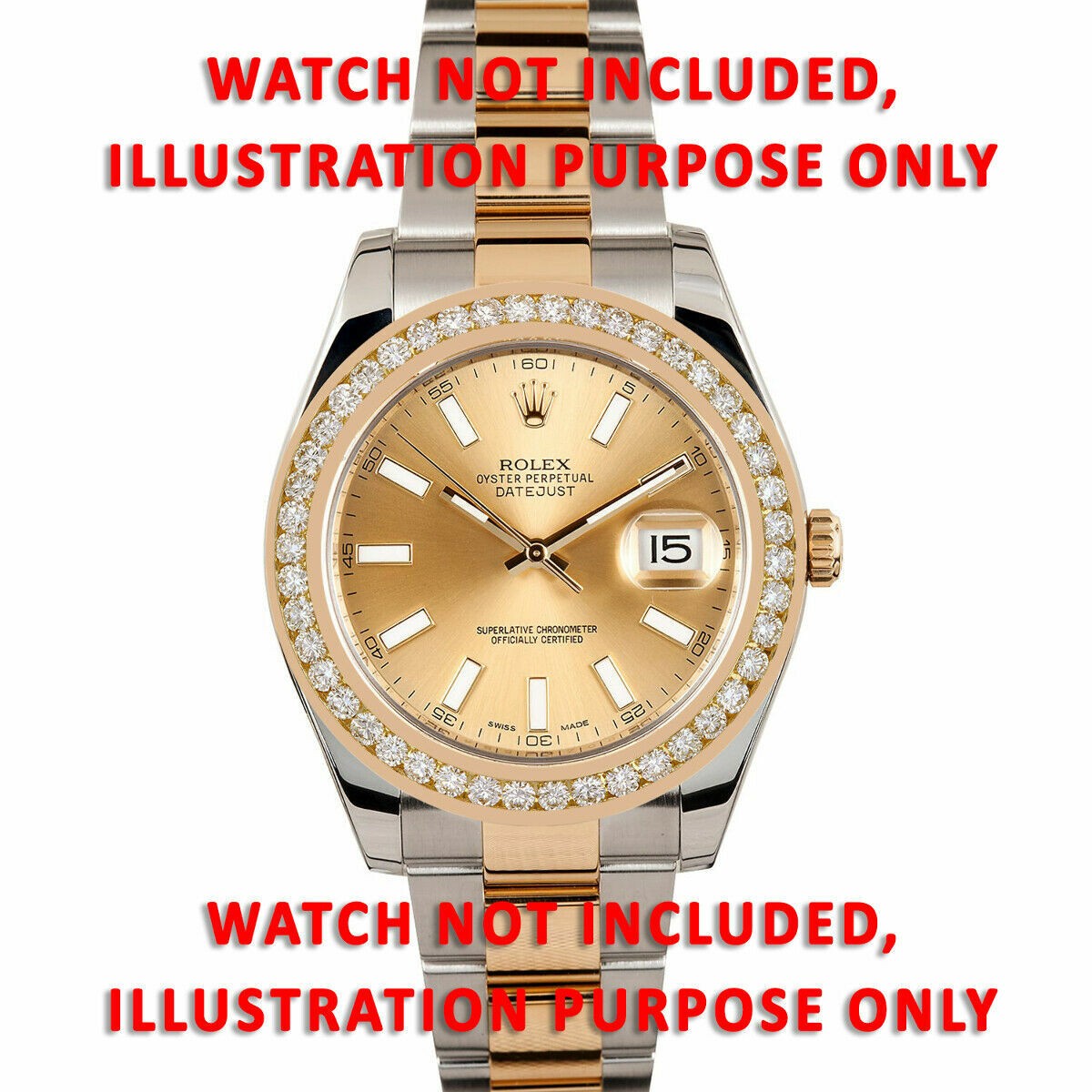 3.15CT CHANNEL NATURAL DIAMOND BEZEL 18KY FOR ROLEX DAYDATE 41MM 218238, 218348