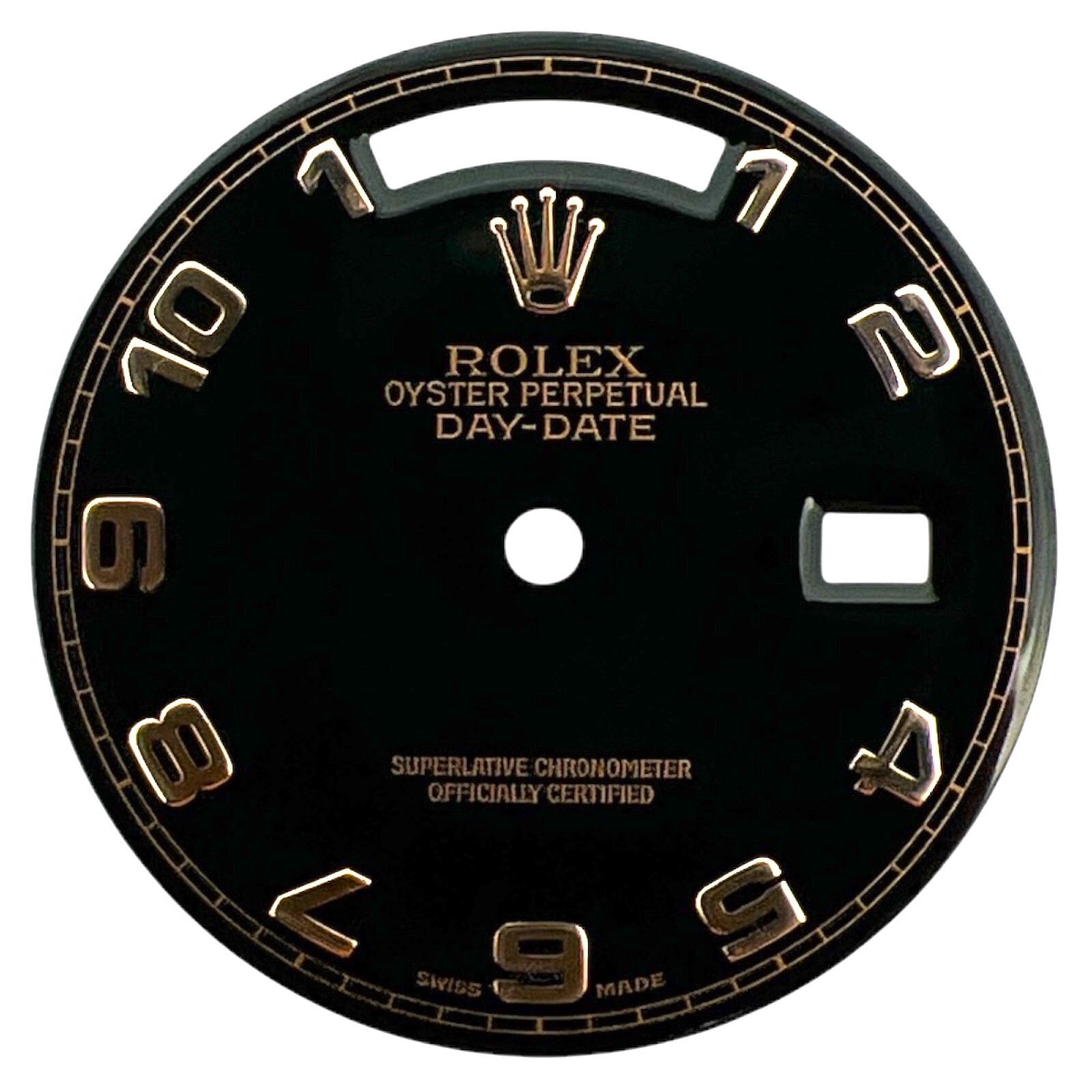 Genuine Rolex Oyster Day-Date 36mm Arabic Dial Black & Rose Gold 118205 118235