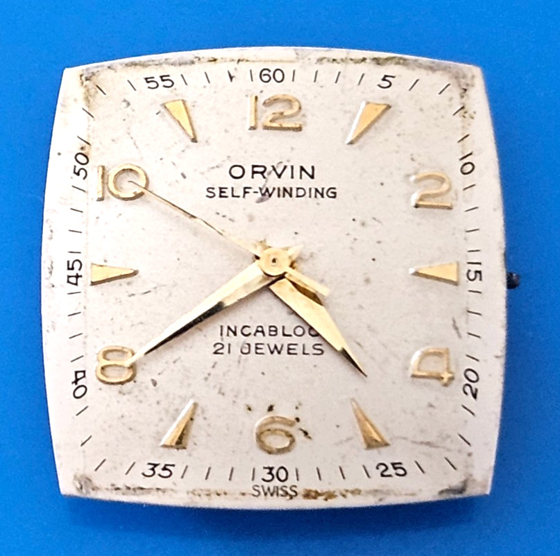 ORVIN AS1320 21J Watch Movement (REMOVED FROM GOLD CASE/BALANCE RUNS) lot76