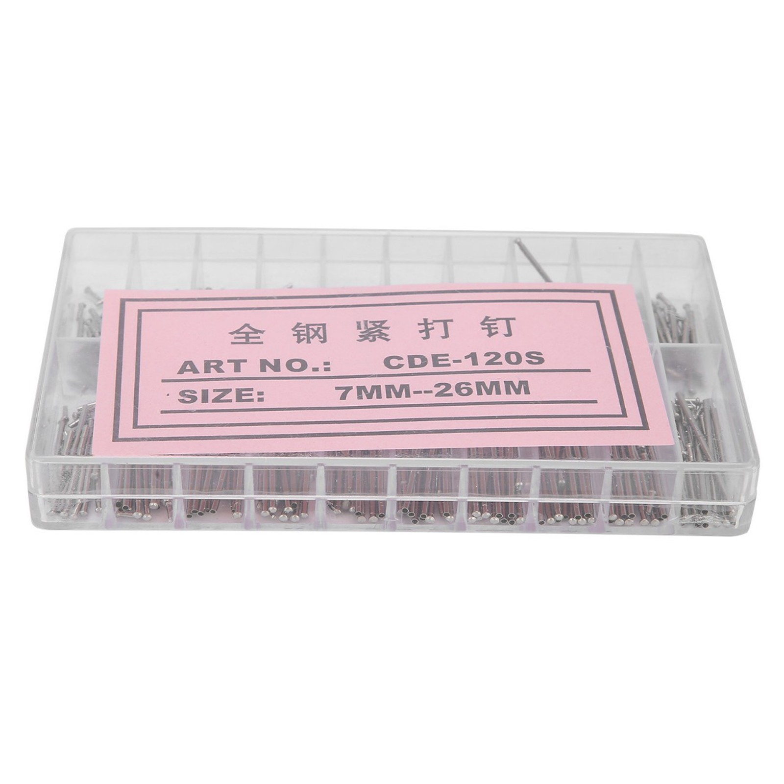 180Pcs Watch BandTube Friction Pins Link 7mm-26mm Spring Bar Assortment 1.2mm