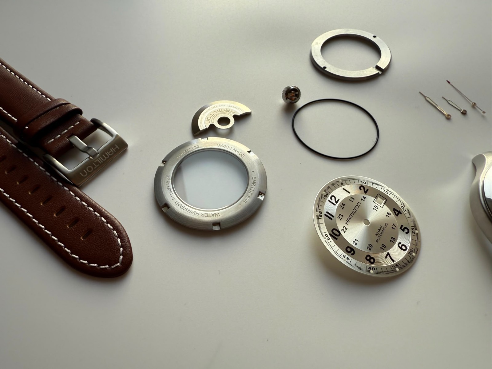 Hamilton Khaki Field 42mm Case Kit ETA 2824 PT50 SW2x Complete Set (Silver dial)