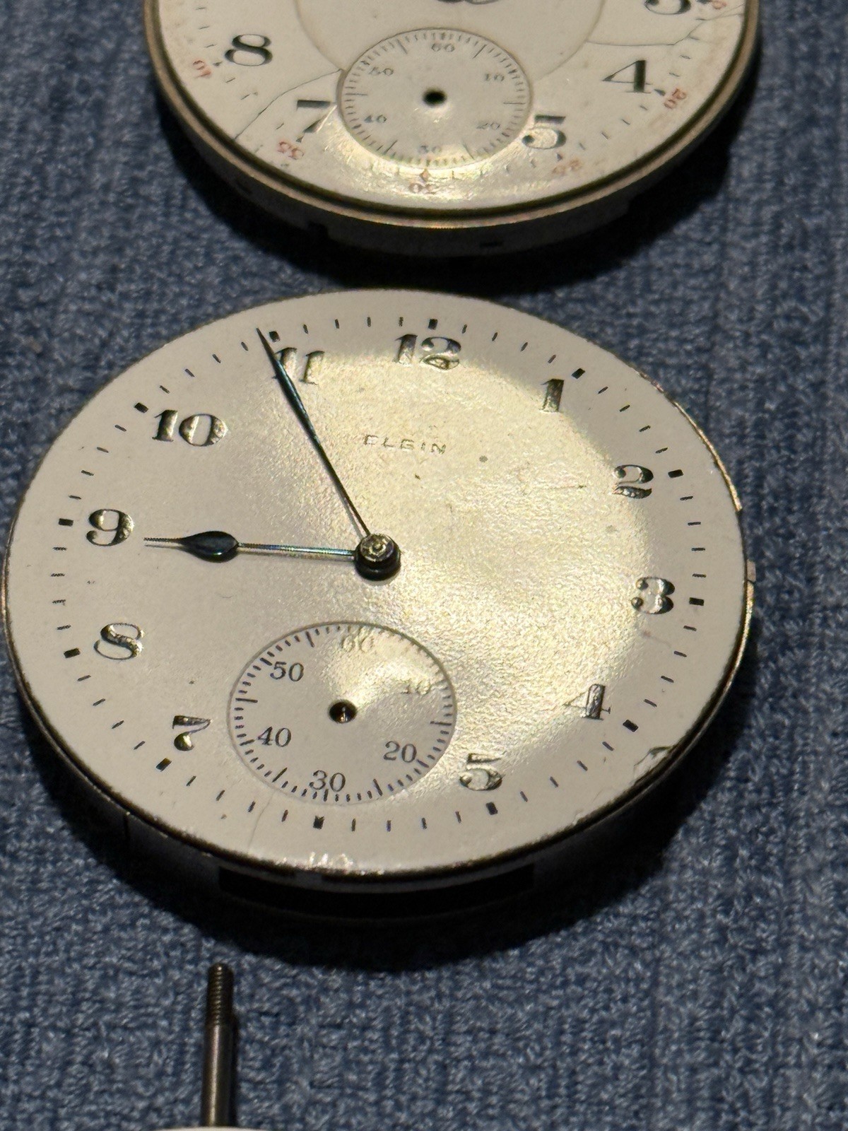 Lot of 15 Antique Pocket Watch Movements Elgin Hampden NY Standard Parts Repair