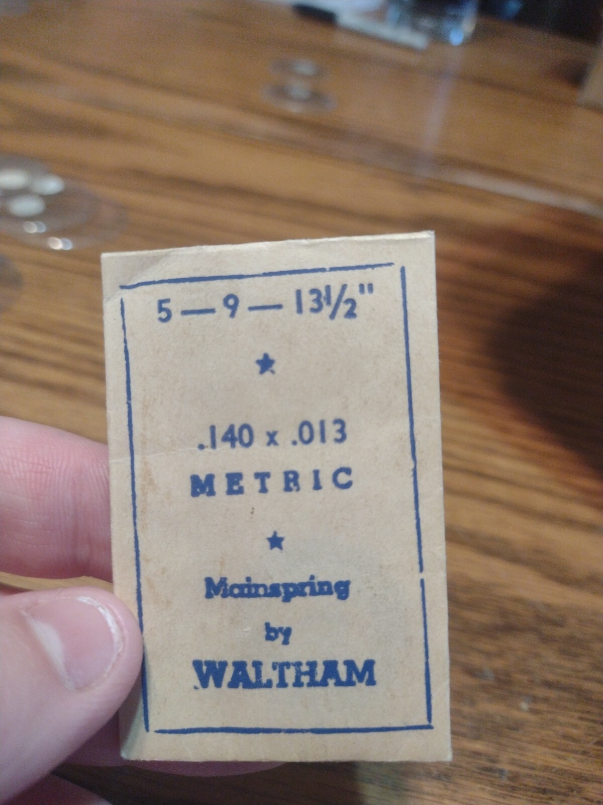 Waltham Pioneer Unit Resilient Mainspring Watch Spring Replacement Repair NOS