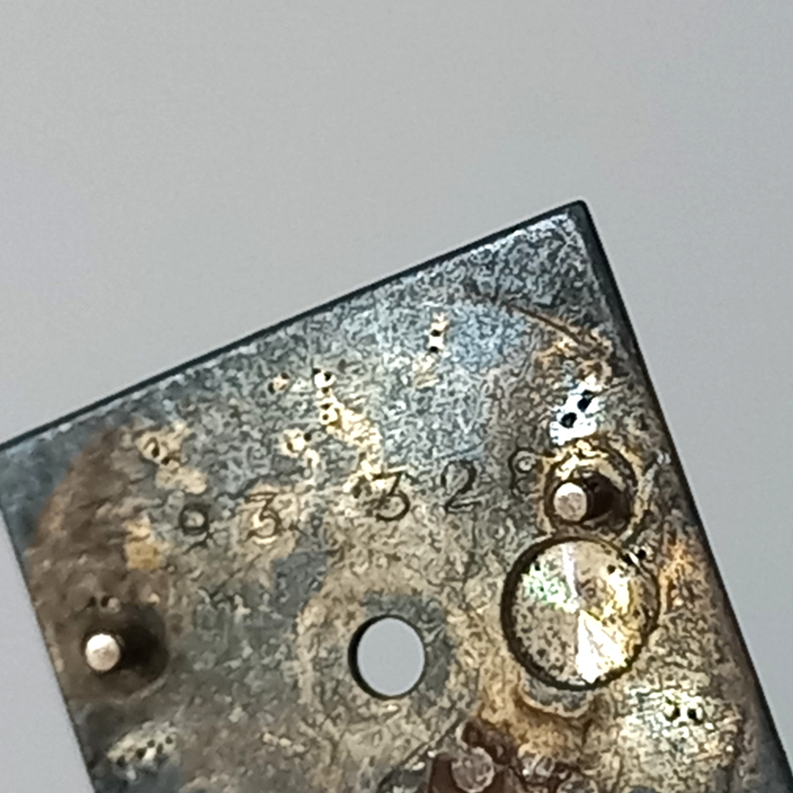 Genuine 12.8 mm Square Dial For Patek Philippe Ref 3285 Watch Cal 13.5 – AS IS