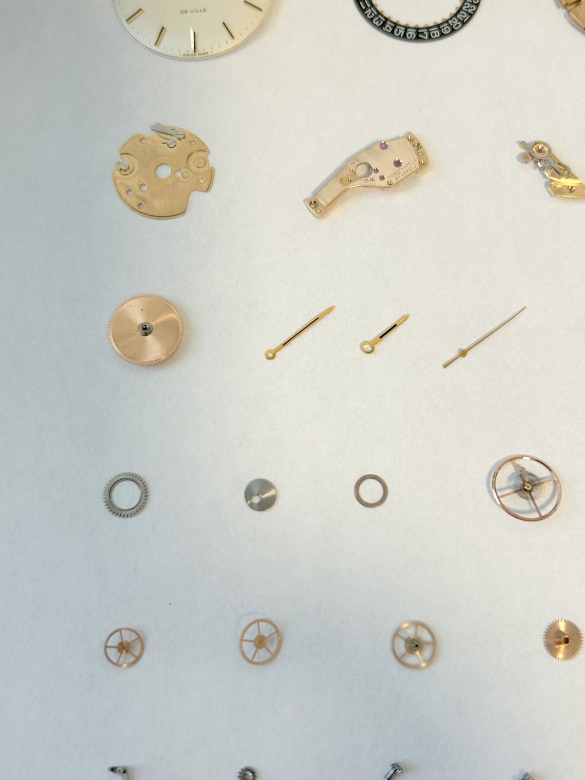 Omega Cal 565 Watch Movement Parts Balance Fork Wheel Spring Bridge Escapement 3