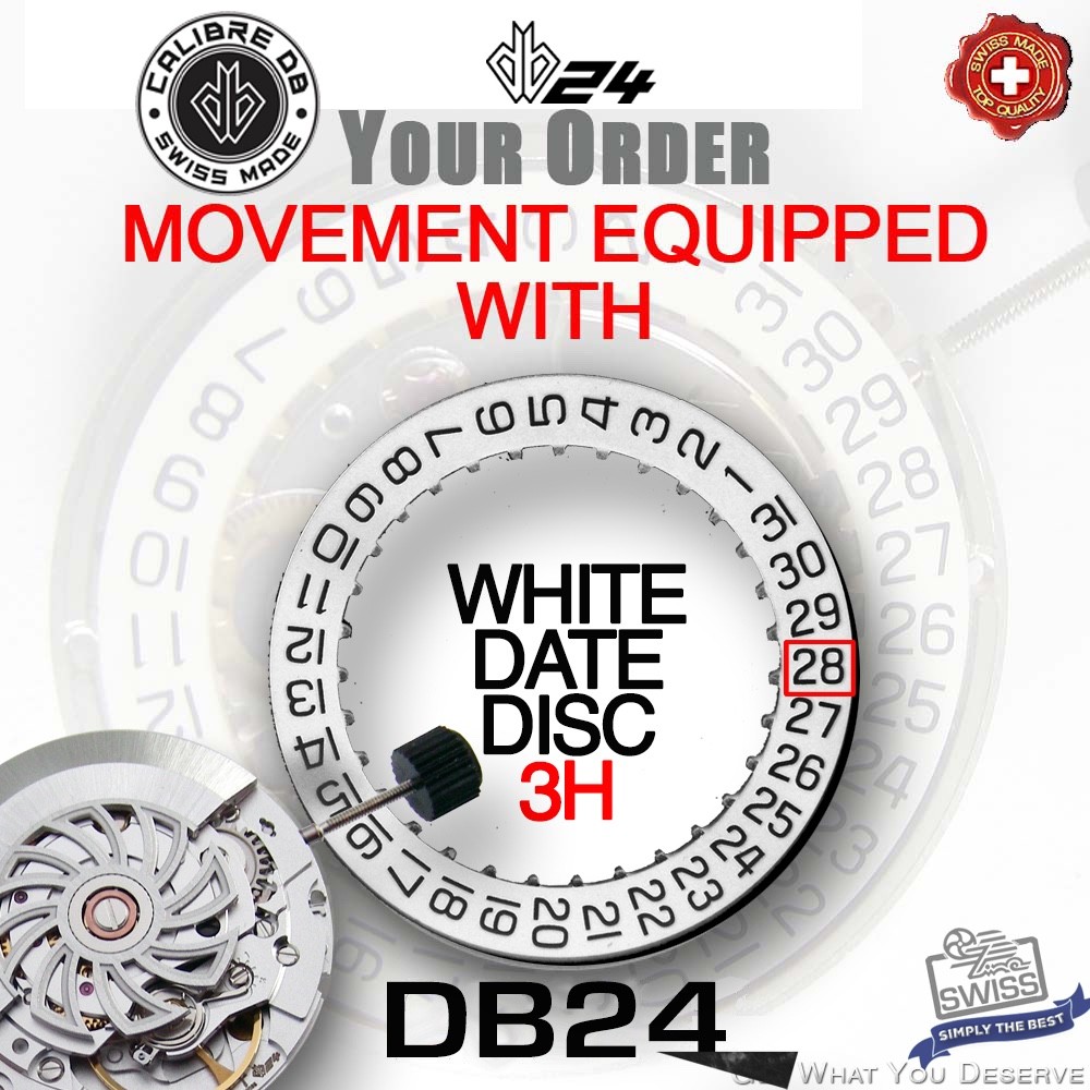 MOVEMENT AUTOMATIC DB24, TOP GRADE, TURBINE ROTOR, 5 DATE VARIATIONS SWISS MADE