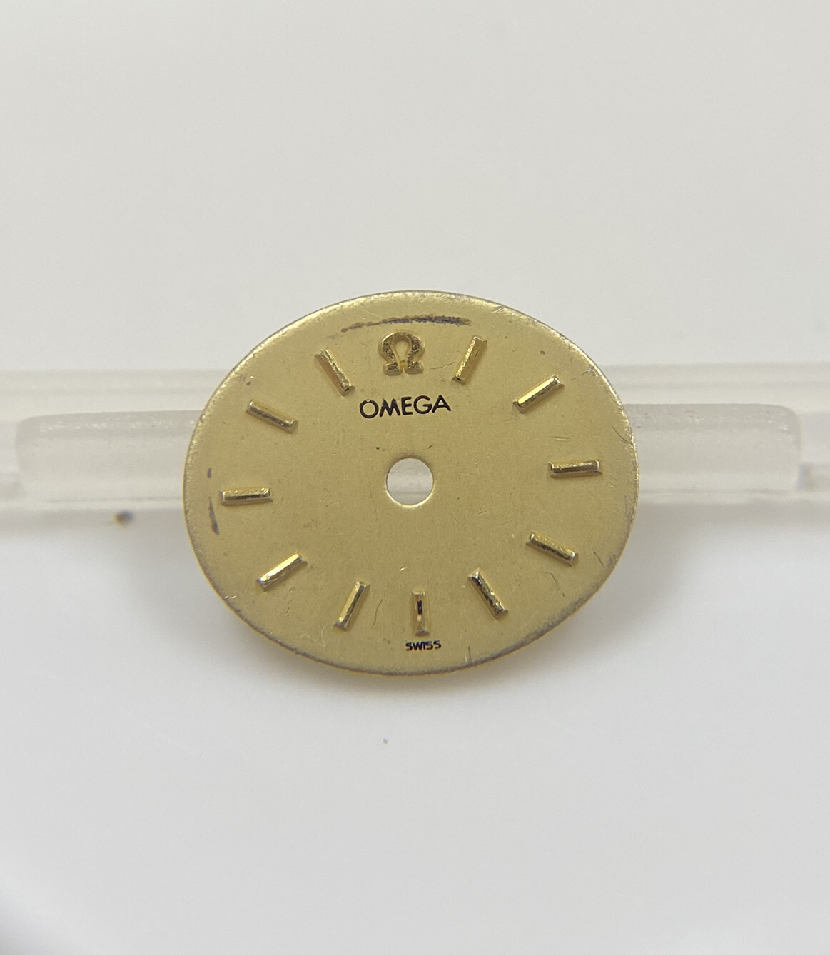 Original Vintage Omega Cal.1100 Gold 15mm X 12.8mm Oval Watch Dial