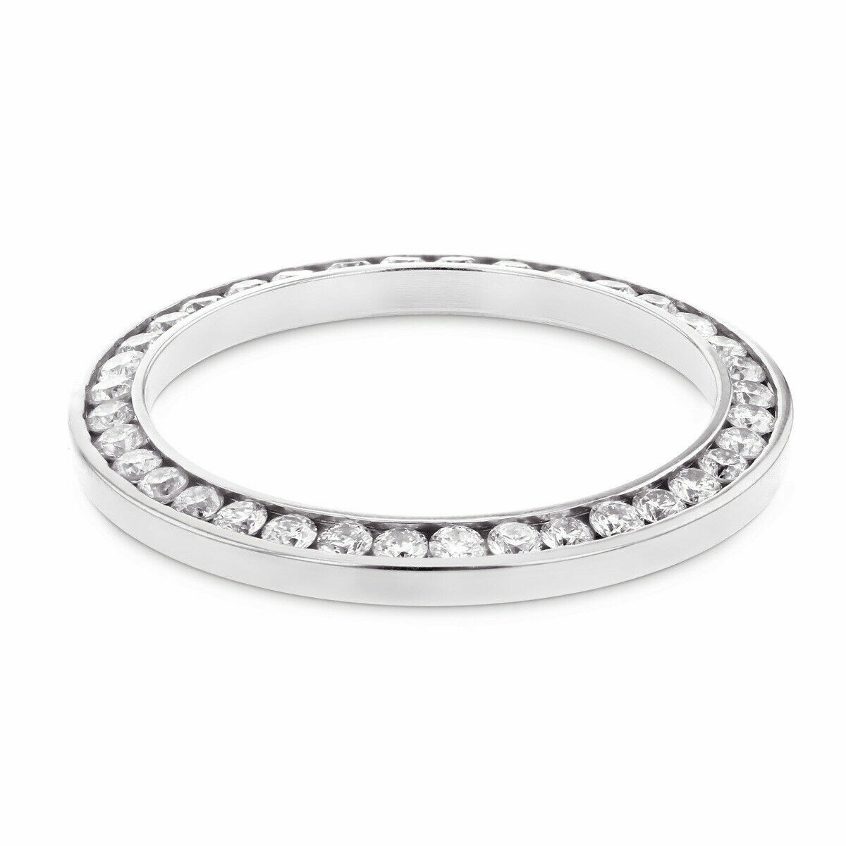 1.10CT CHANNEL NATURAL DIAMOND BEZEL 14KW FOR ROLEX NO DATE 67180 67194 67230