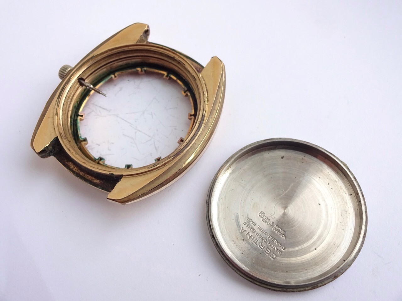 Certina Certronic Dial Hands Case Parts ESA9162 F300 Tuning Fork Watch (1241A)