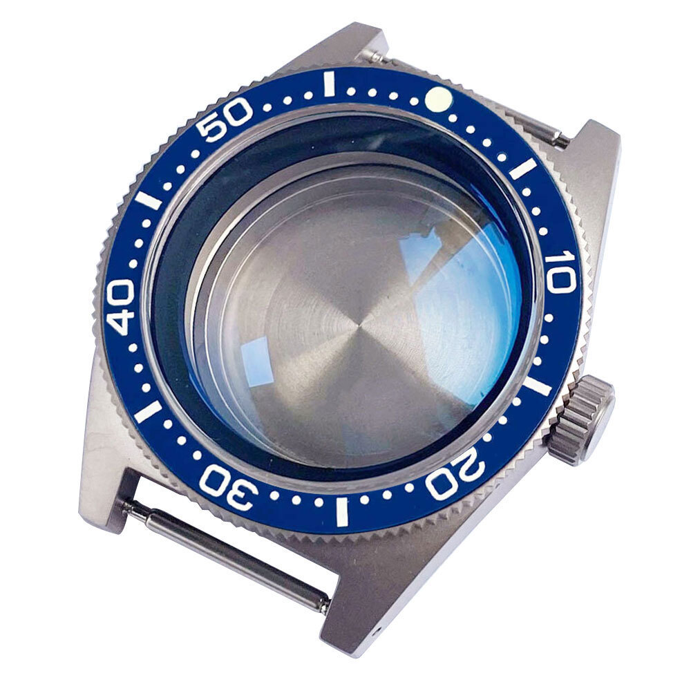 62MAS Titanium 200M Diver Watch Case 41mm Fit NH35 PT5000 2824 Domed AR Sapphire