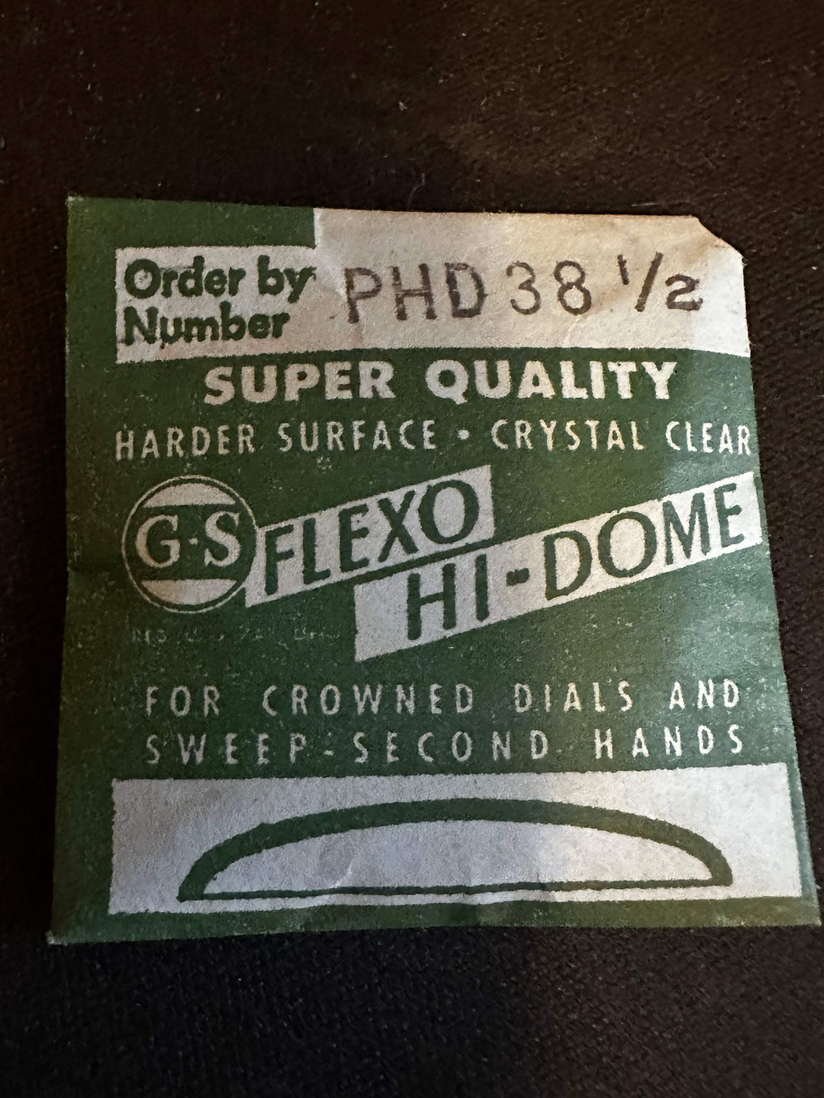 GS Flexo Round HI-DOME Crystal PHD 38½ – 37.1 mm – New