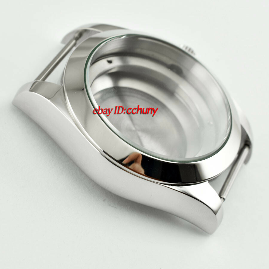 40mm 316L steel silver Watch Case fit ETA 2836 Miyota 8205 8215 821A movement