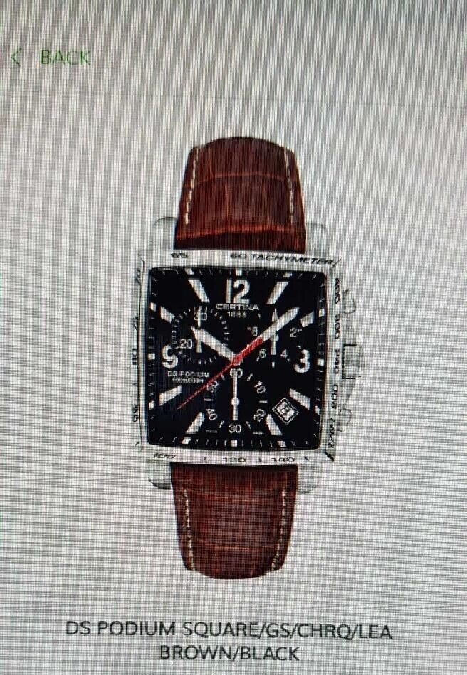 Original Set Of Hands Certina DS Podium Men Quartz Square C15171605701