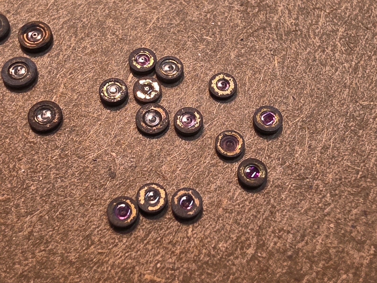 Lot Of Mixed Hamilton 18s & 16s Pocket Watch Balance Hole Jewels