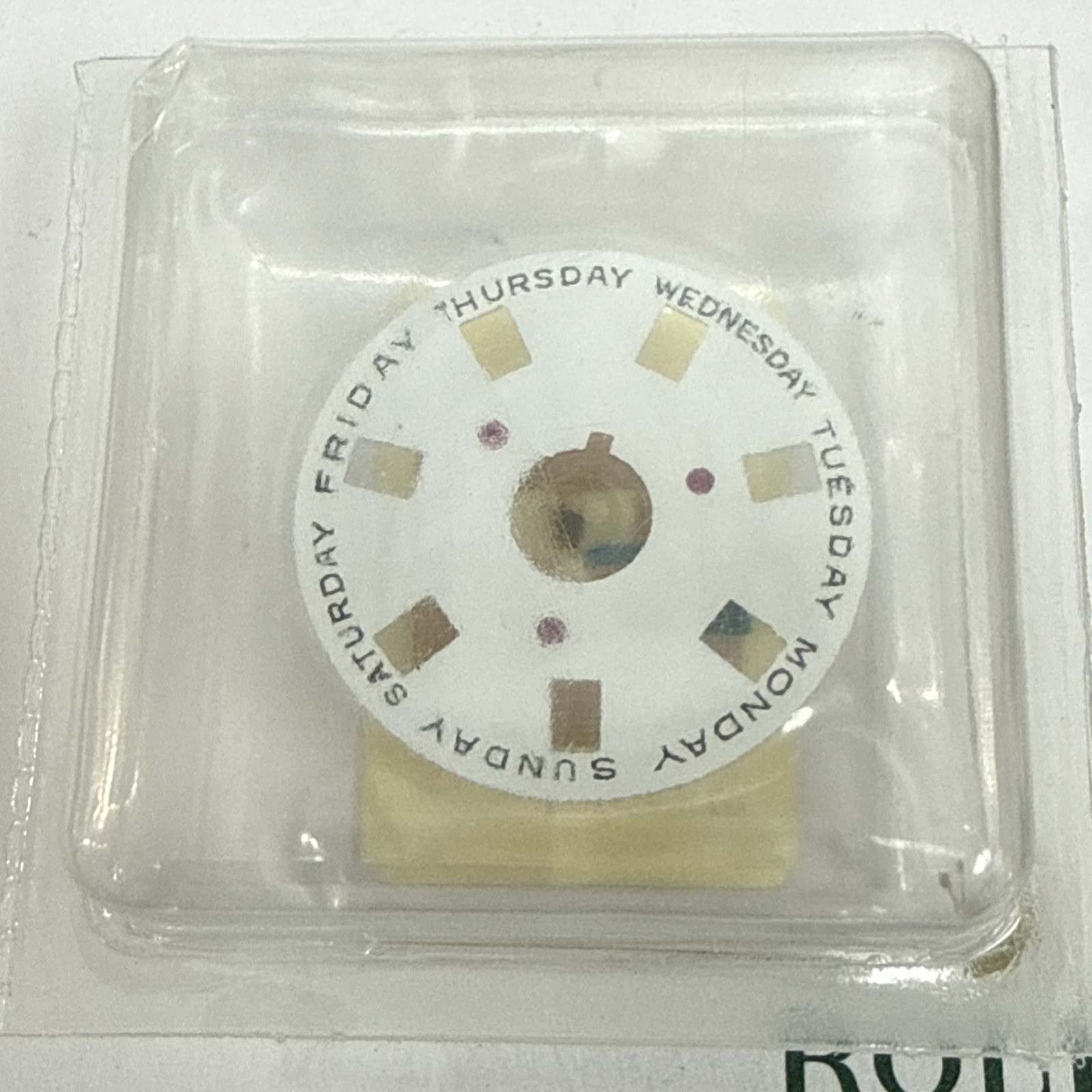 GENUINE Authentic Rolex 1555 8017-201 Day Disc White New Factory Sealed