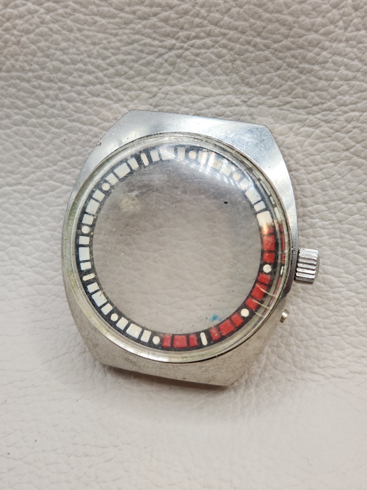Vintage Rado Captain Cook Stainless Case And Crown- 36 mm case 40 mm lug to lug