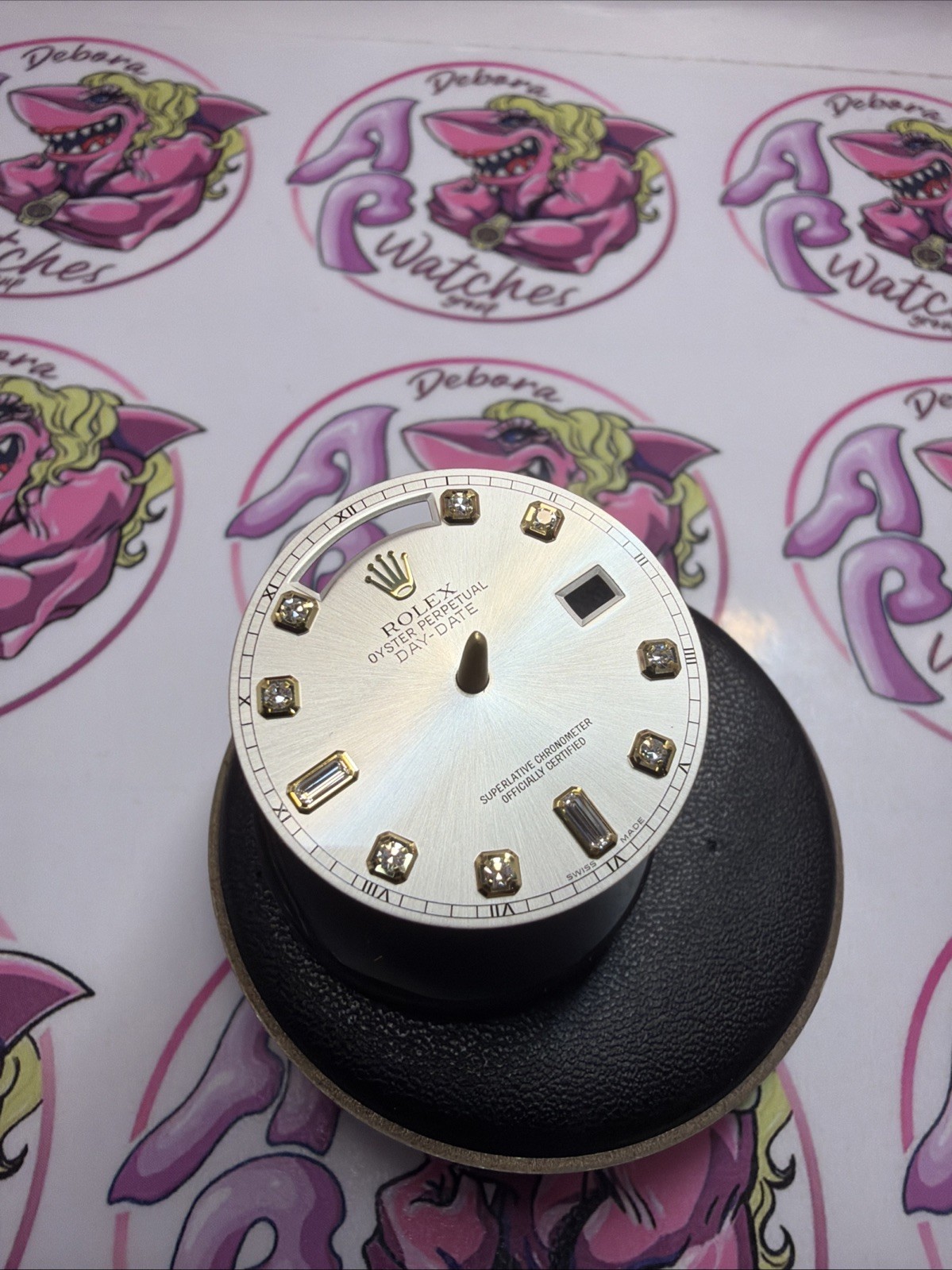 Rolex Day – date 118238 Silver Diamond Baguette Factory Genuine Day-date