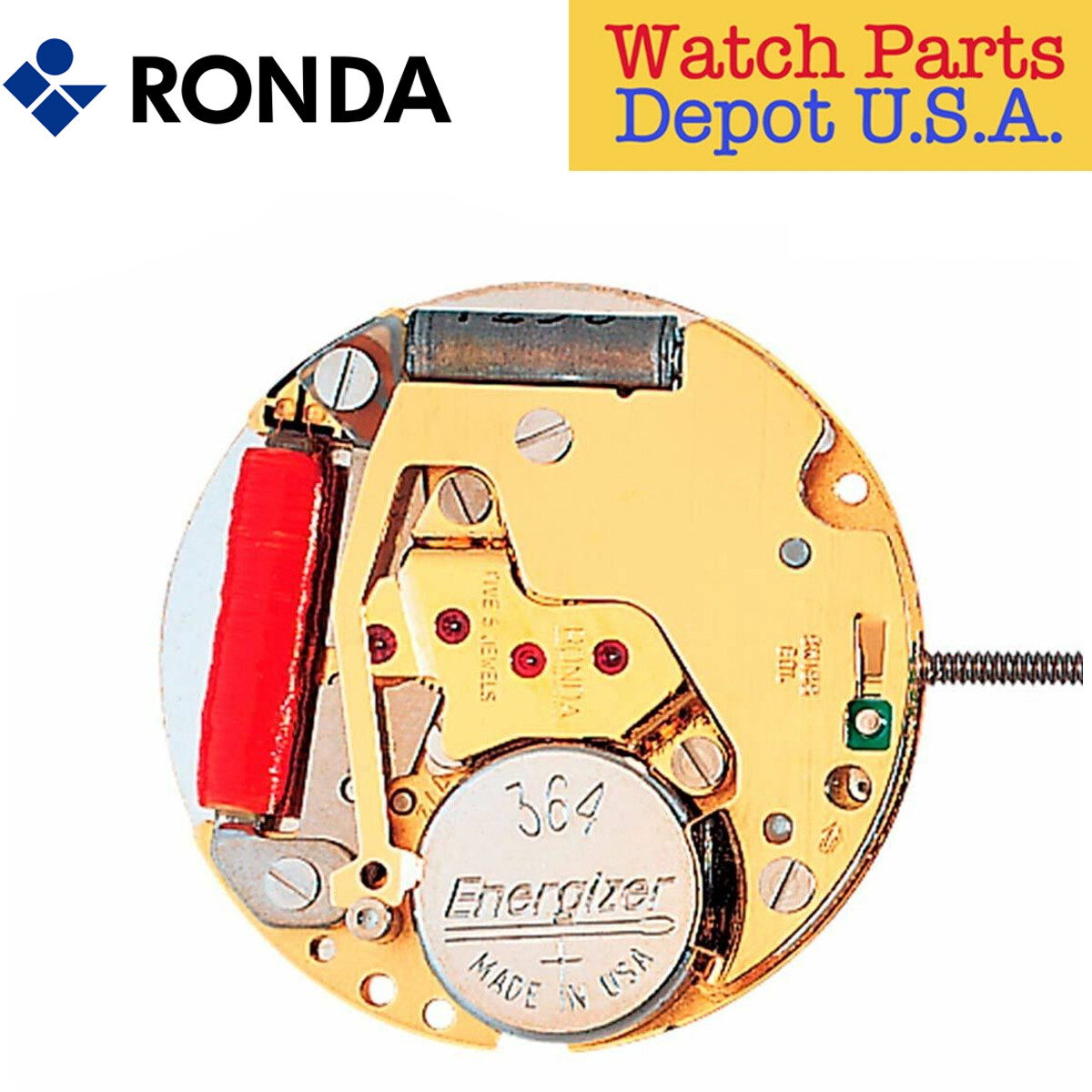 Genuine Ronda 774 Quartz Watch Movement, 2 Hands, Date at 3 (Swiss Made)
