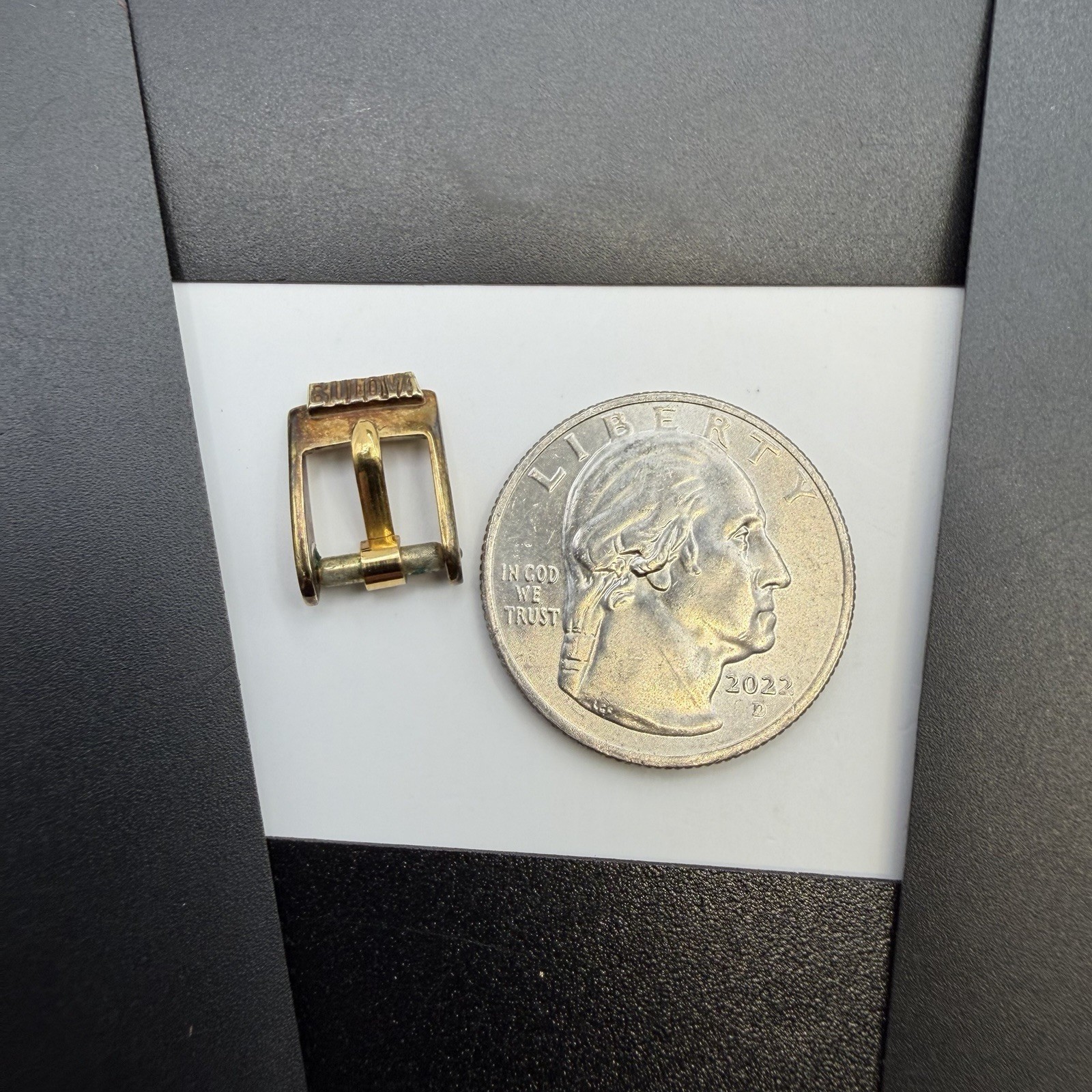 Vintage Bulova Plaque G Swiss Gold Plated Ladies Wristwatch Band Buckle Only 8mm