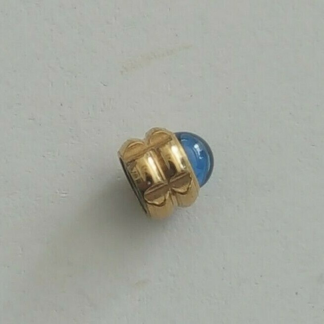 Tissot Gold Plated Crown Part Number T350-357 With Blue Cabochon Stone