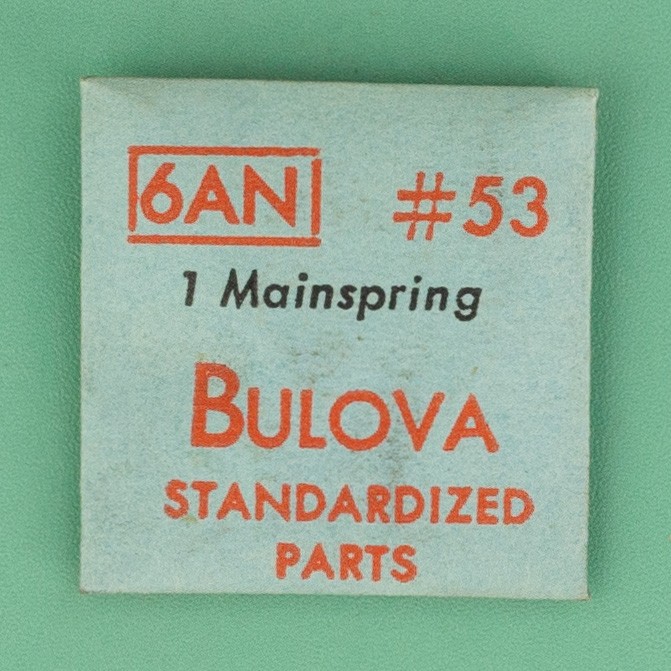 Genuine Bulova Part 53 Mainspring 6AN NOS 0170