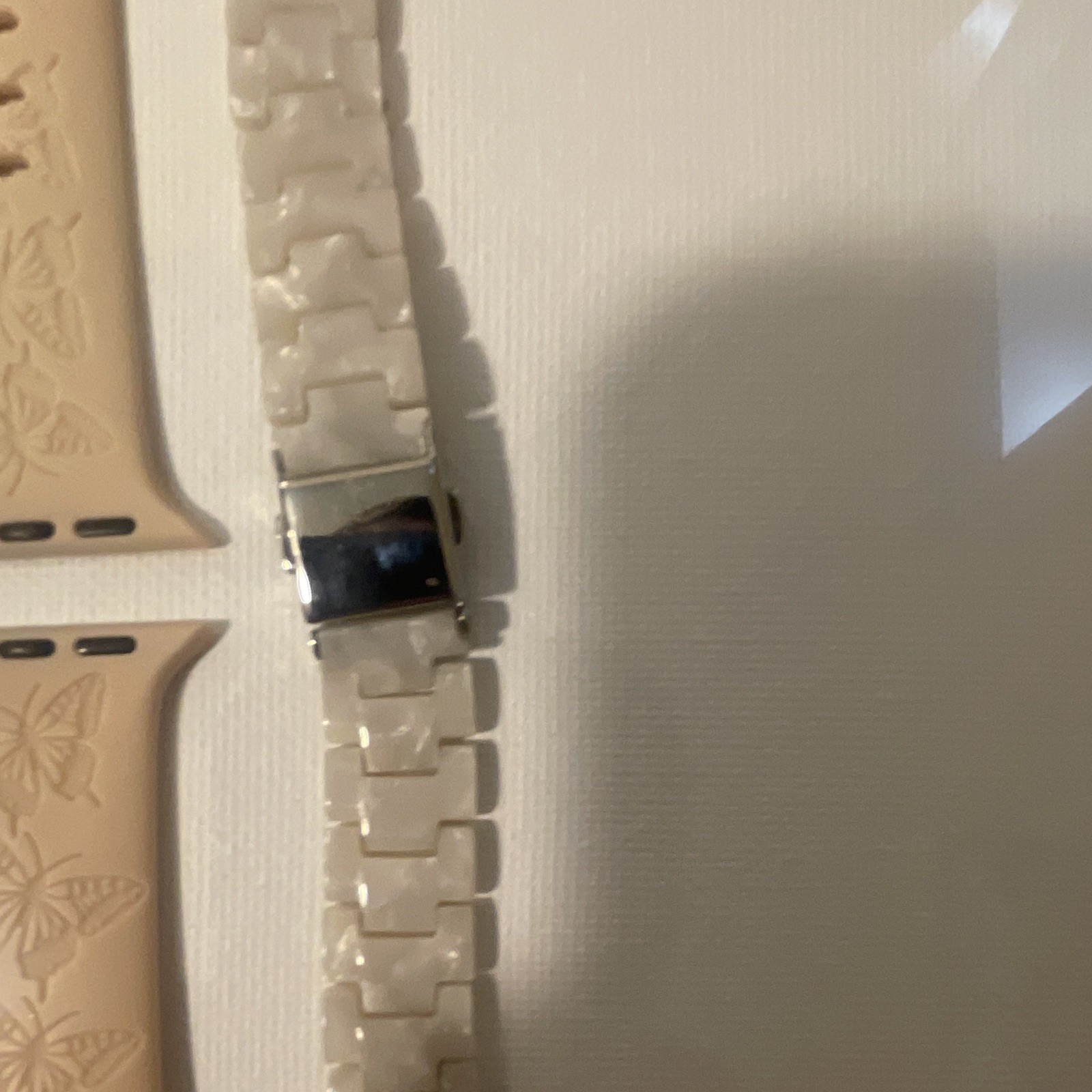 Apple Watch 3 series Compatible Silicone Strap Band Lot – Gray Beige White