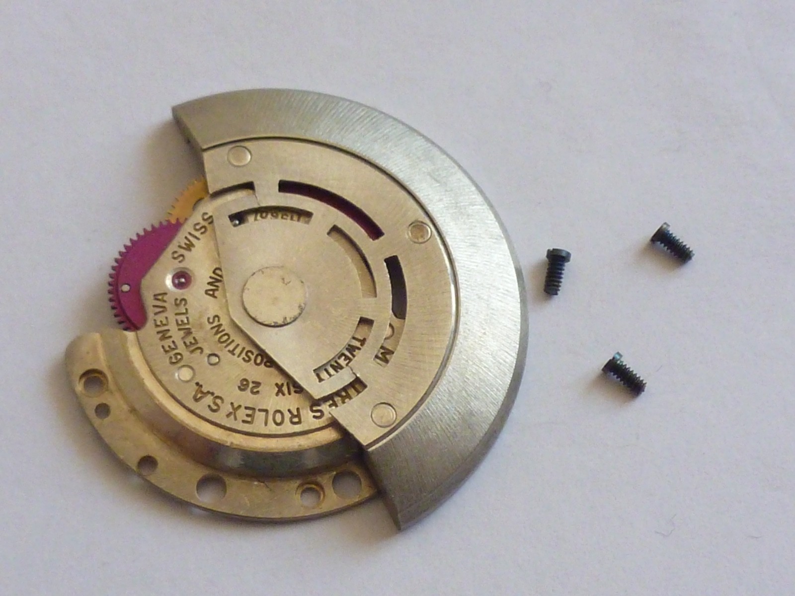 GENUINE Authentic Rolex Rotor + bridge 1560 perfect condition completely screw