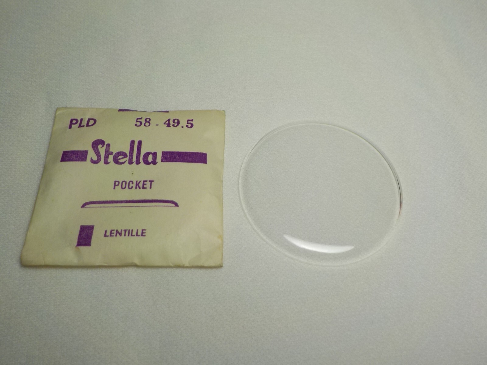 STELLA POCKET WATCH CRYSTAL WATCHMAKER REPLACEMENT 49.5 58 PLD LENTILLE #223