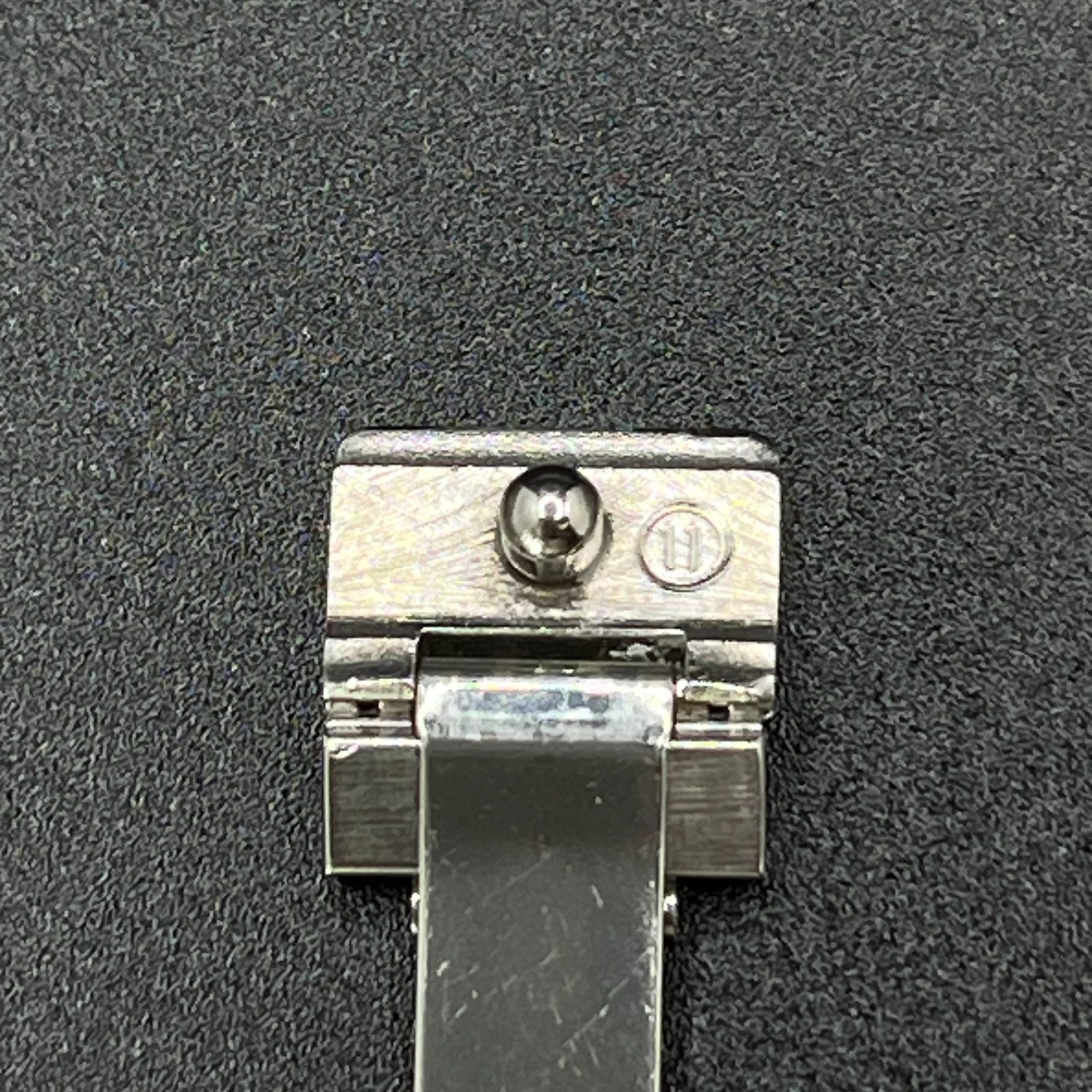 Authentic OMEGA Deployant Clasp 6104/465 Stainless Steel 18K Solid Gold Logo 12m