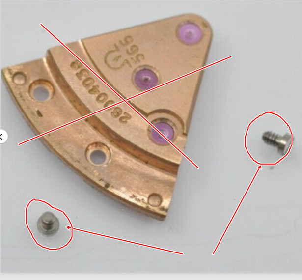 1 (one) screw for omega watch part 550-1003 train wheel bridge (only screw)
