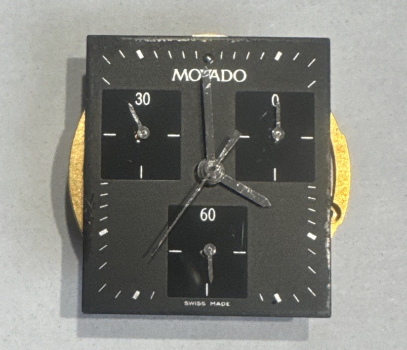 Movado 84 H1 1461 Black Watch Dial & ETA 251.471 Chronograph Movement For Parts