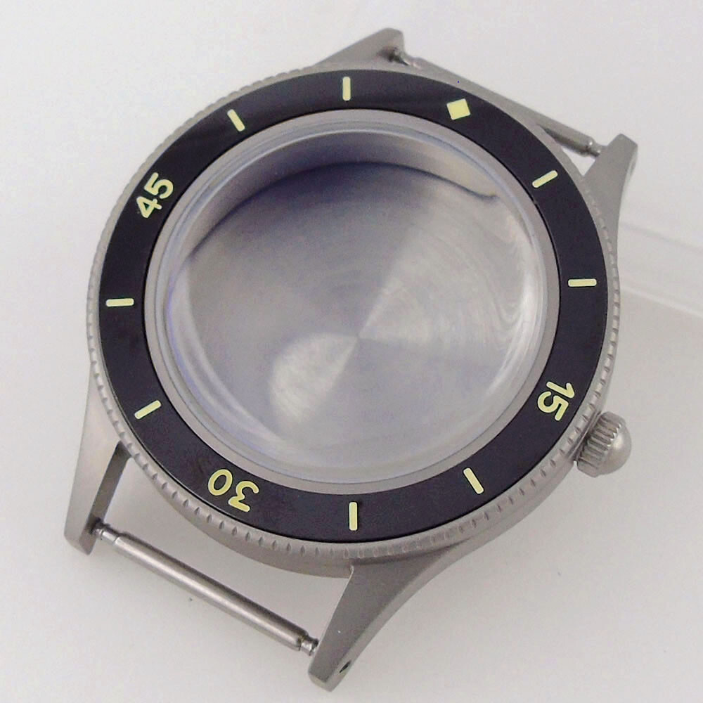 40mm Sapphire Glass Watch Case Fit 50-FATHOMS NH35 NH36 2824 Super luminous