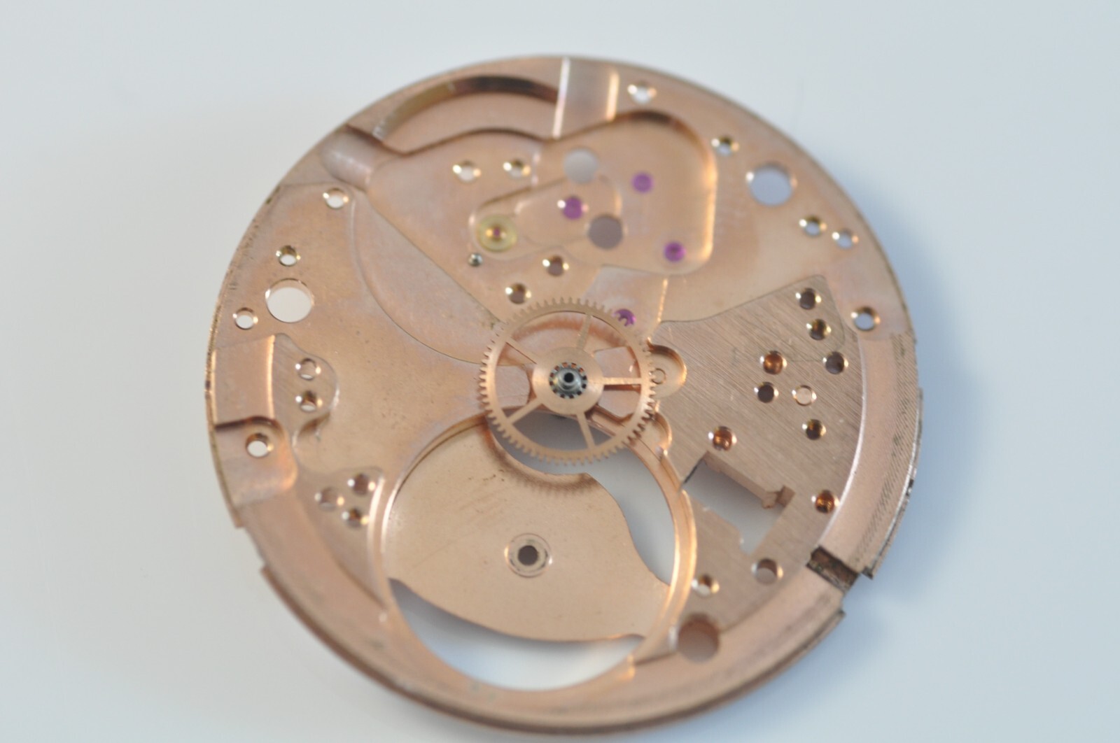 omega watch movement part 550-1000 mainplate & incabloc 550-1346 cal 551 550 552