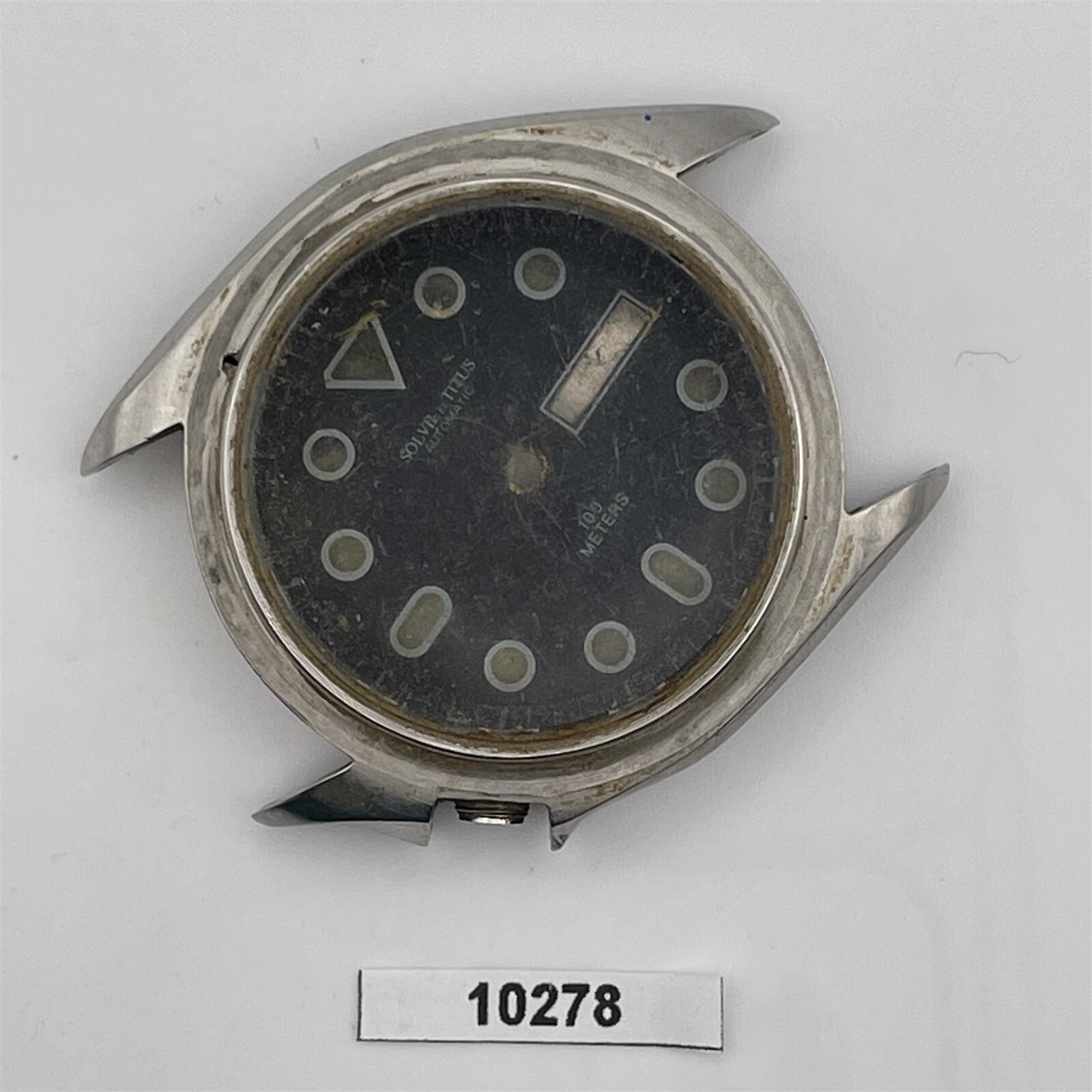 USED RARE VINTAGE SOLVIL TITUS DIVER MENS CASE COVER GLASS MT CASE WATCH 10278