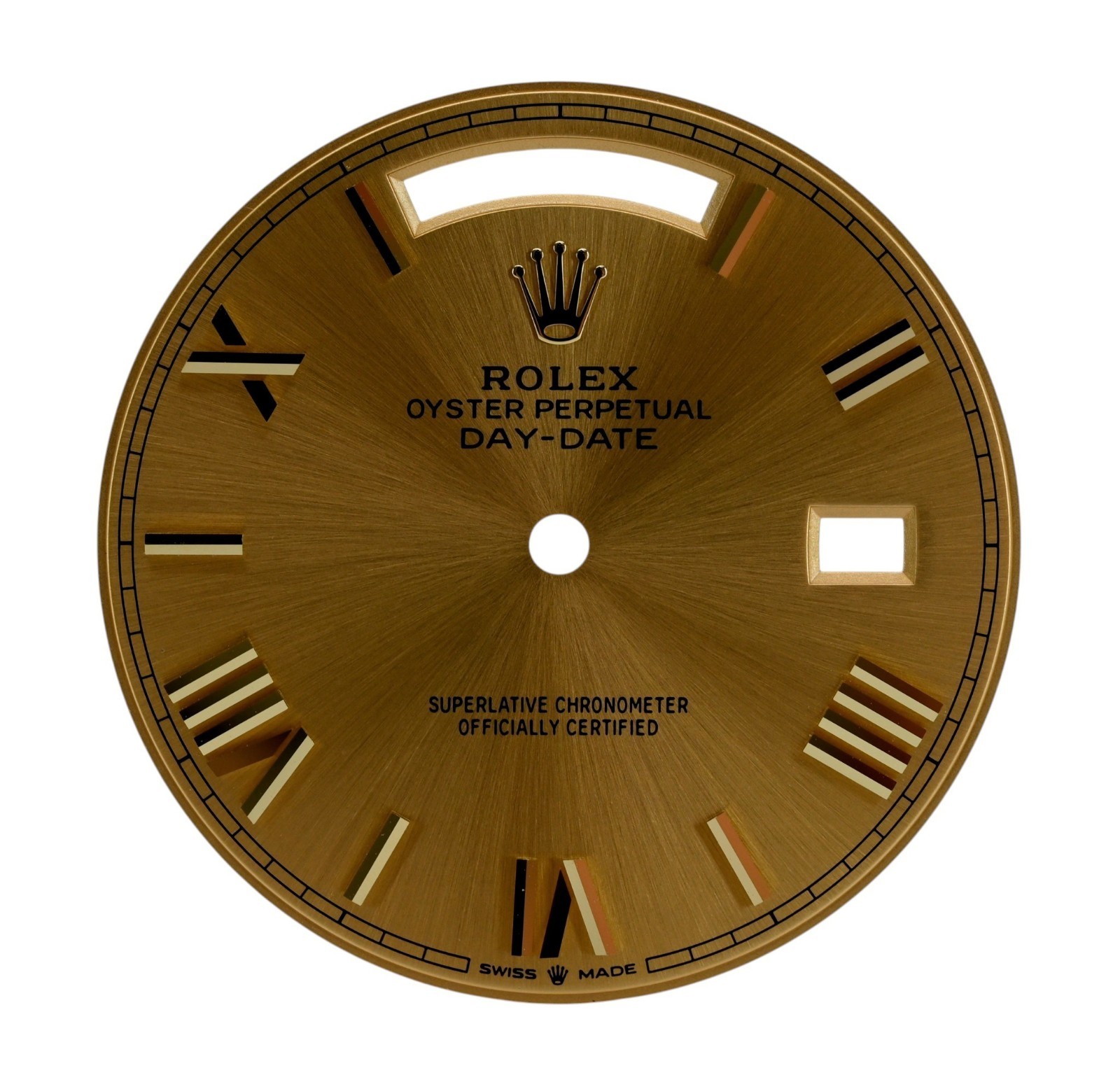 Rolex Factory Day-Date 40 Gold Champagne Roman Numeral 40mm Watch Dial 228238!