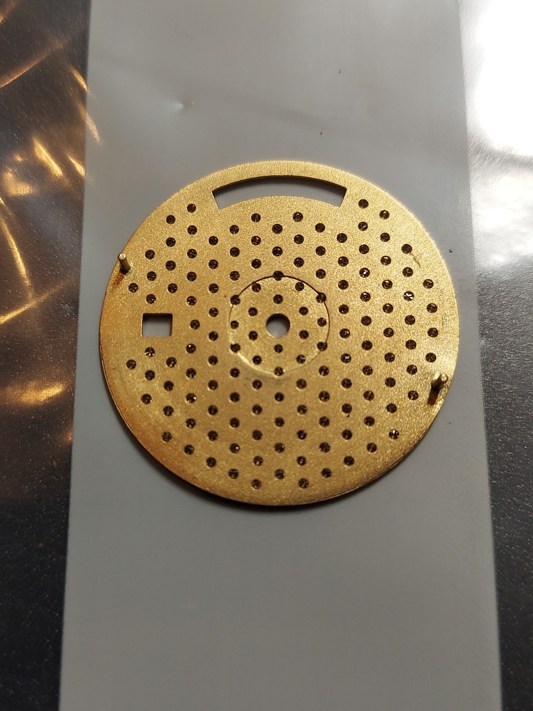 Tudor D + D Dial 18k Yellow Gold Dial With Diamond Real White Natyral For Watch