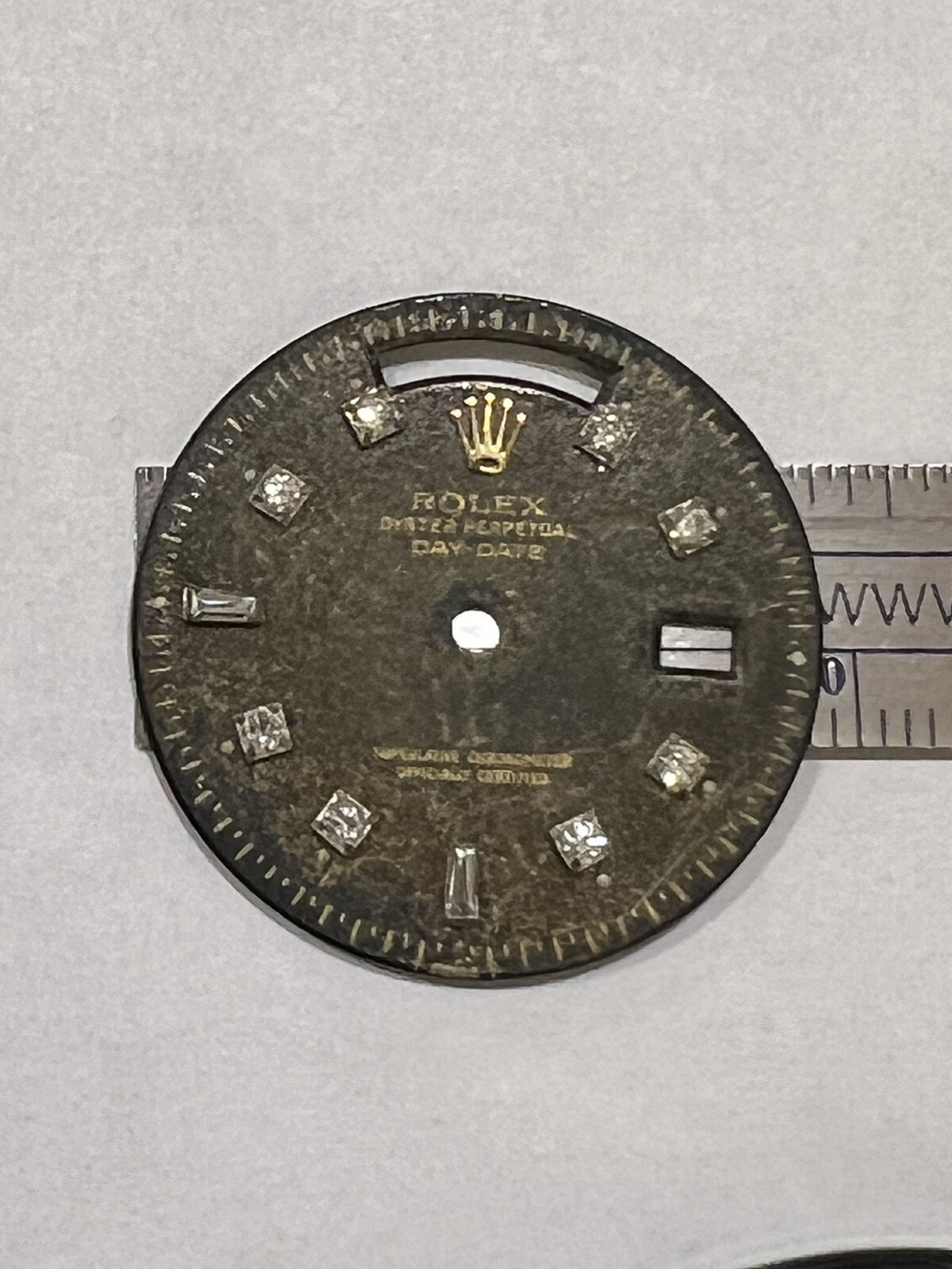 Rolex Day Date 40mm Watch Unique Patina Dial For Model 228235 Real Diamond