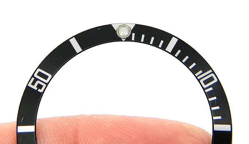 Genuine Rolex Submariner No Date 14060 Black & Silver Watch Bezel Insert