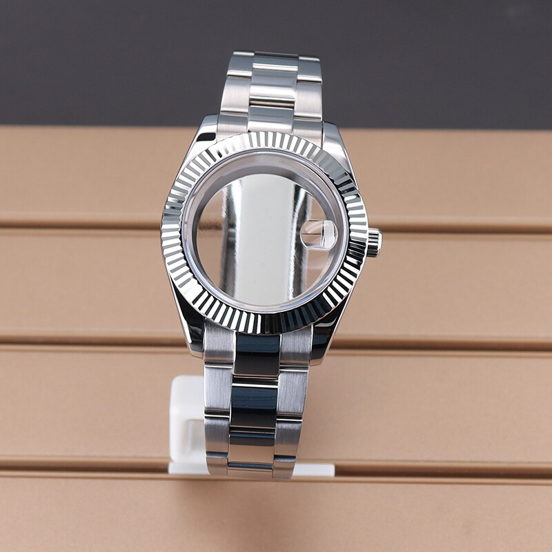 36mm/39mm Watch Case Oyster Strap Sapphire Glass For Seiko Nh35/36 8215 Movement