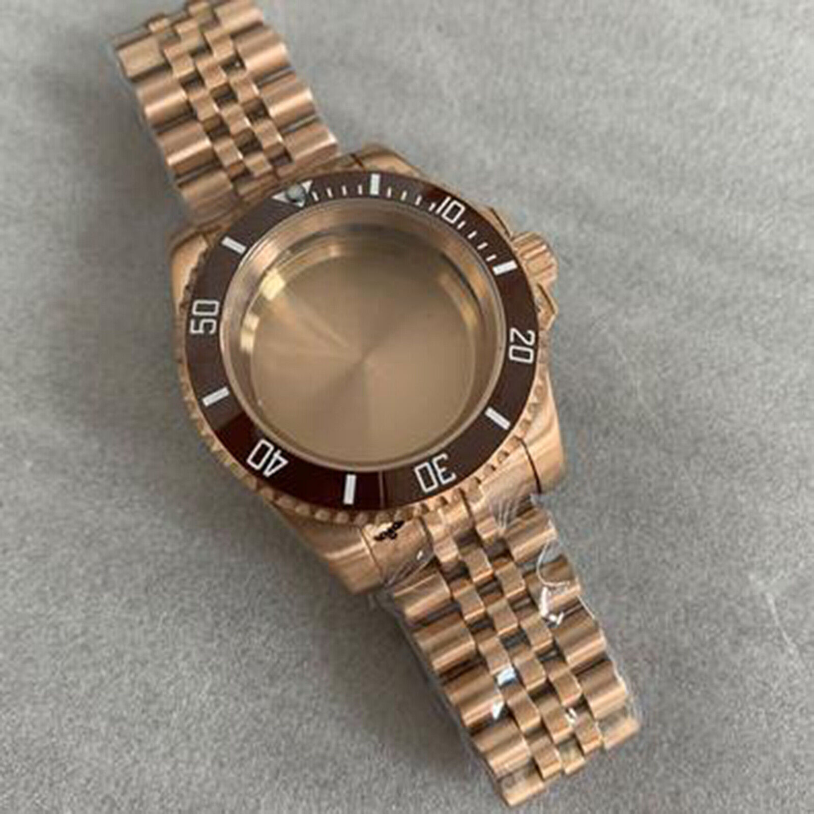 SUB Case + 5 Bead Strap 40mm Sapphire Glass Dense Bottom for NH35/NH36 Movement